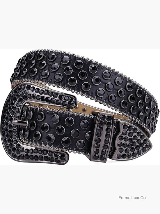 Bling Rhinestone Studded Leather Belt for Jeans Western Fashion main image 7